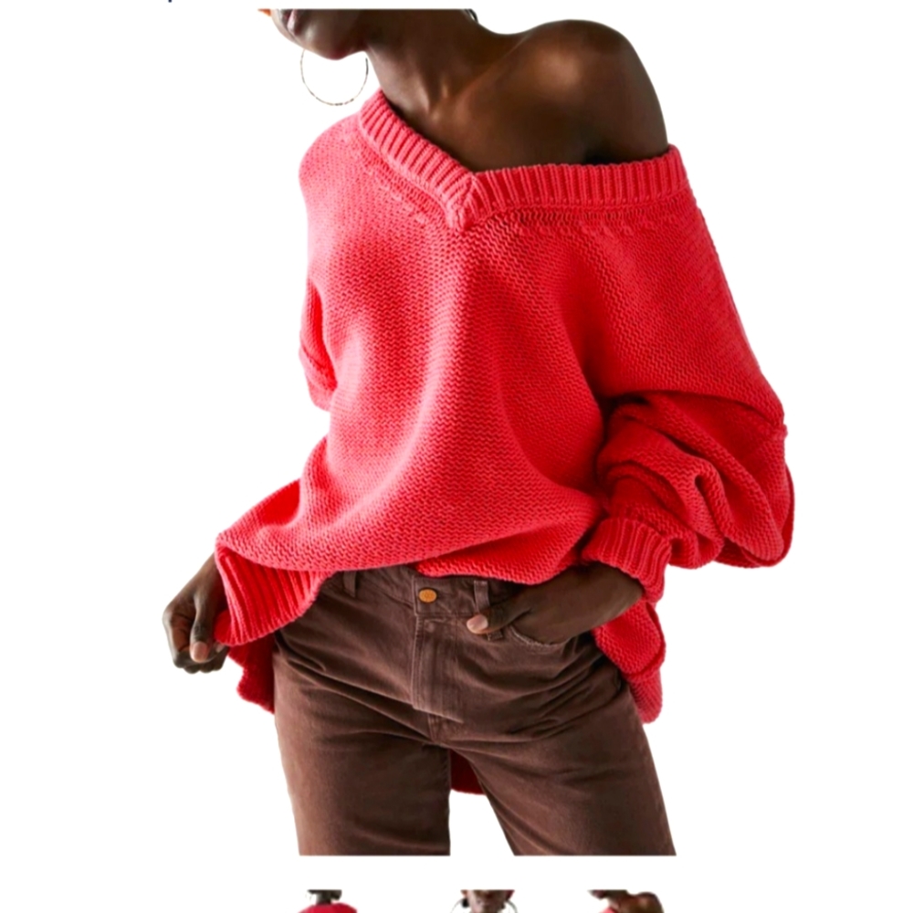 Free people Alli V neck sweater